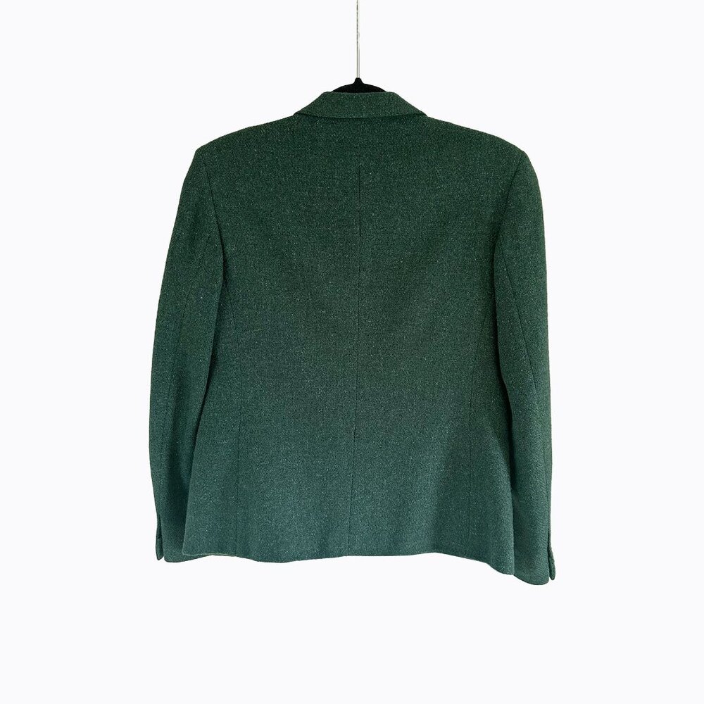 Vtg Post Horn Wool Blazer Sz M Emerald Green Heritage 90s Preppy Academia Office - Picture 2 of 7